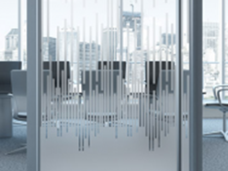 Folia Dekoracyjna Do Szkła Pet Ikonos Decorative Frosted Mrożone Szronione Paski Pionowe Sky Lines No. 860 1,52x1