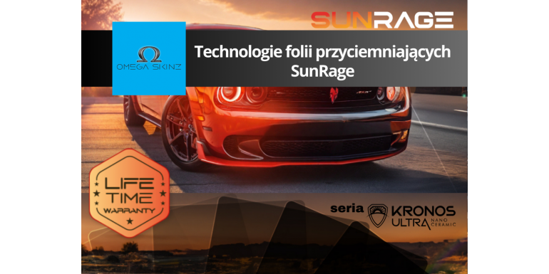 Technologie folii przyciemniających SunRage – dye, hybrid, nano-ceramic, carbon