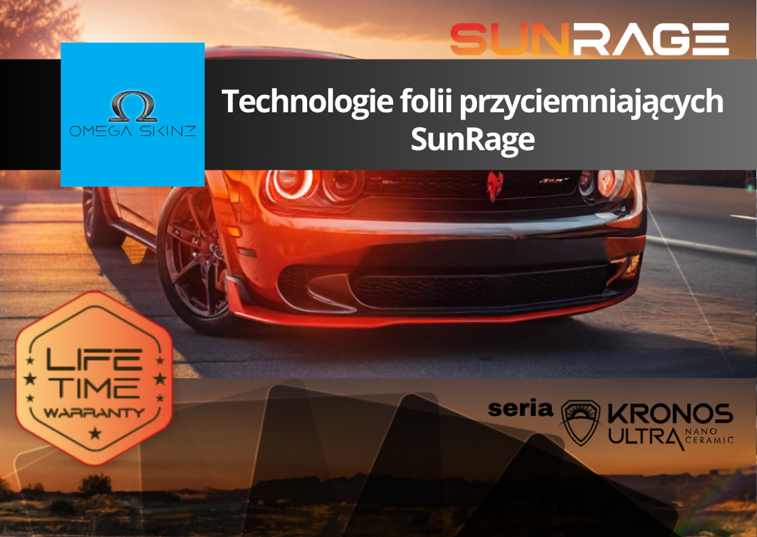 Technologie folii przyciemniających SunRage – dye, hybrid, nano-ceramic, carbon